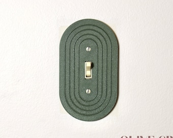 Sleek Minimalist Oval Light Switch Cover Plate