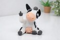 Cow Middle Finger Figurine – Funny 3D Printed Cow Gift – Sarcastic Farm Animal Statue, Desk Decor, Gag Gift – Little Angry Animals product logo