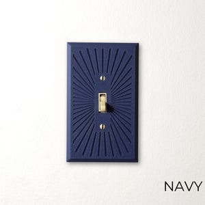 Radial Lines Light Switch Cover Plate