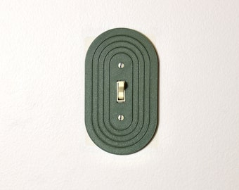 Sleek Minimalist Oval Light Switch Cover Plate