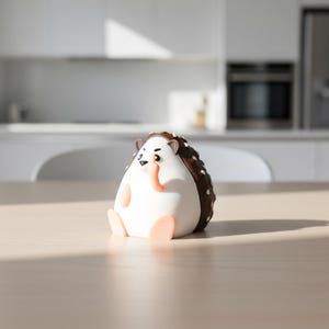 Hedgehog Middle Finger Figurine, Funny Hedgehog Gift, Mini Desk Decor, 3D Printed Gag Gift image 3