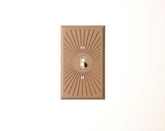 Plaque de protection moderne en bois pour interrupteur