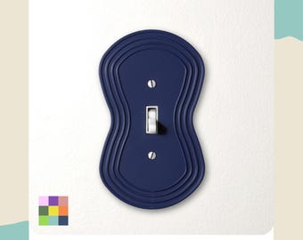 Hourglass Toggle Light Switch Cover Plate, Modern Fun Switch Plate, Renter Friendly Decor