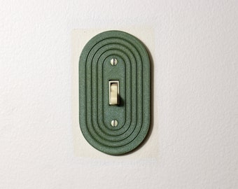 Sleek Minimalist Oval Light Switch Cover Plate