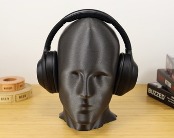 Headphone Stand, Headset Mannequin Design, Desk Organizer, Gaming Accessory, Unique Gift for Gamers, Modern Art Aesthetic, 3D Printed