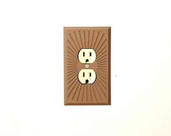 Wood Modern Power Outlet Cover Plate