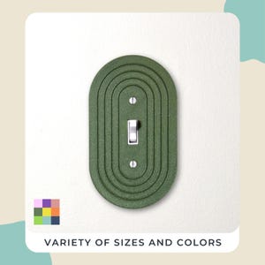 Sleek Simple Oval Light Switch Cover Plate