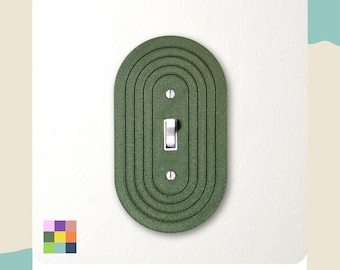 Sleek Simple Oval Light Switch Cover Plate