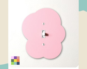 Cute Cloud Light Switch Plate Cover, Simple Modern Switch Cover for Nursery or Kids Room