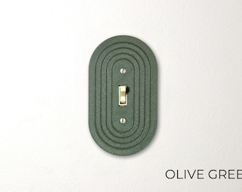 Sleek Simple Oval Light Switch Cover Plate