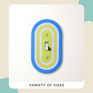 Vintage Oval-Shaped Light Switch Plate Cover, Sunny Sky Rainbow