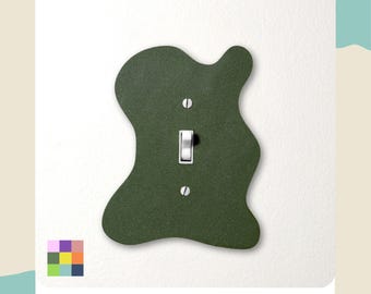 Squiggly Twist Light Switch Plate Cover, Whimsical Nursery Wall Art, Lighting Decoration, Toggle Switch Faceplate, Contemporary Home Decor
