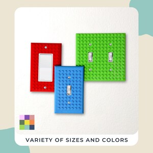 Cache interrupteur Brick Builder, Une seule commande, Bascule Decora, 2 groupes, 3 groupes, Prise de courant, Imprimé 3D