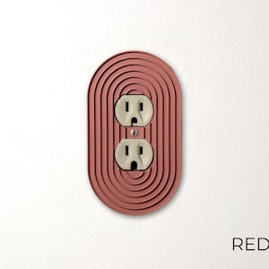 Elegant Round Plug Outlet Cover Plate, Duplex Power Outlet