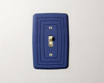 Sleek Mid-Century Inspired Toggle Light Switch Cover with Vintage Pattern