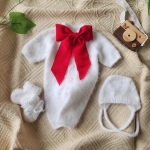 Baby Home Coming Outfit, Baby Romper Set, Newborn Baby Graduation Dress, Knitted Baby Clothes