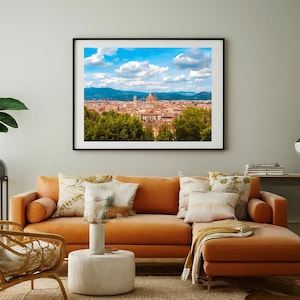 Florence Wall Print, Digital Art Download, Landscape, Italian Portrait