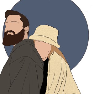 Custom DIGITAL Portrait From Photo, Faceless Portrait, Custom Couple Portrait