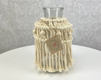 Vase, Makramee, Boho- Stil