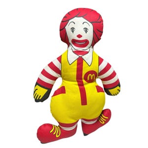 Vintage 2004 Ronald McDonald Plush Doll McDonald&#39;s Stuffed Toy 12&quot; Inch