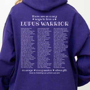 Ways to Love a Lupus Warrior Hoodie Lupus Awareness Month Gift Women&#39;s Purple Lupus Sweatshirt Lupus Merch Lupus Hooded Sweater Lupus Gift
