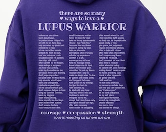 Ways to Love a Lupus Warrior Hoodie Lupus Awareness Month Gift Women's Purple Lupus Sweatshirt Lupus Merch Lupus Hooded Sweater Lupus Gift