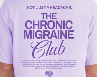 Chronic Migraine Club Shirt, Migraine Awareness Tee, Personalize Migraine Type: Vestibular, Hemiplegic, Hormonal, Intractable, Ocular