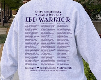 Ways to Love an IBD Warrior Sweatshirt Ulcerative Colitis Gift Crohns And Colitis Awareness Shirt IBD Awareness Month Crohn's Disease Merch