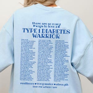 Möglichkeiten, ein Typ-1-Diabetes-Krieger-Sweatshirt zu lieben Diaversary Geschenk T1D Awareness Support Shirt Typ 1 Diabetic Blue Diabetes Merch