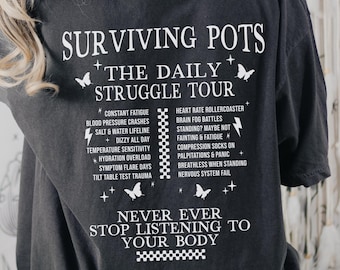POTS Syndrome Tour Shirt Postural Orthostatic Tachycardia Syndrome Awareness Tshirt Autonomic Nervous System Disorder Gift For Potsie Tee