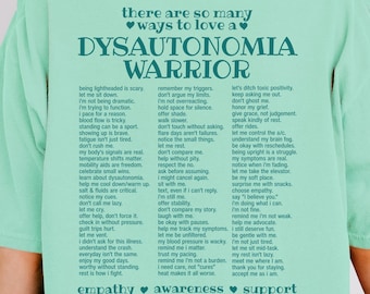 Ways to Love a Dysautonomia Warrior Shirt Dysautonomia Awareness Month Gift Dysautonomia Merch We Wear Turquoise In October For Dysautonomia
