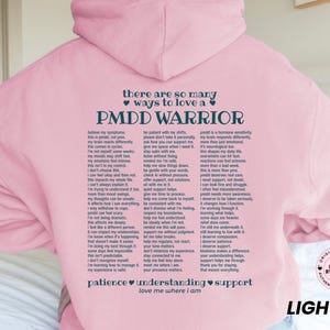 Ways To Love A PMDD Warrior Hoodie, Premenstrual Dysphoric Disorder, Mental Health PMDD Awareness, Chronic Illness Support Gift For PMDD