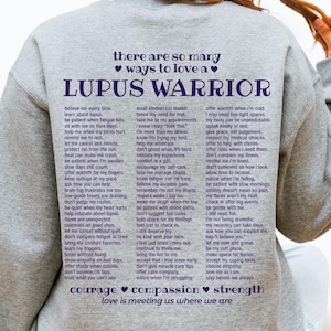 Ways to Love a Lupus Warrior Sweatshirt Lupus Awareness Month Gift Women&#39;s Purple Lupus Shirt Lupus Merch Lupus Crewneck Sweater Lupus Gift