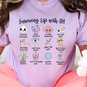 Surviving Life with IIH Shirt - Idiopathic Intracranial Hypertension Awareness Tee, IIH Warrior T-Shirt, Chronic Illness Gift For Spoonie