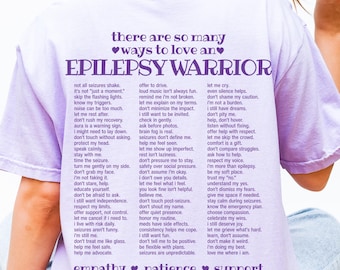 Ways To Love An Epilepsy Warrior Shirt Epilepsy Awareness Clothing Epilepsy Comfort Colors Tshirt Seizure Shirt Purple Day Epilepsy Gift