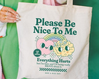 Flare Day Survivor Supply Bag Chronic Illness Canvas Tote Bag Gift For Spoonie Hospital Bag Chronic Pain POTS Syndrome EDS Ehlers Danlos