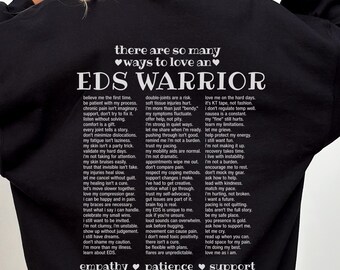 Ways To Love An EDS Warrior Sweatshirt Ehlers Danlos Syndrome Awareness EDS Sweater Ehlers-Danlos Hypermobility Connective Tissue Disease