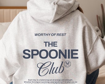 The Spoonie Club Hoodie Rest Is Productive Chronic Illness Hooded Sweatshirt Gift For Flare Day Survivor Spoon Theory Invisible Illness