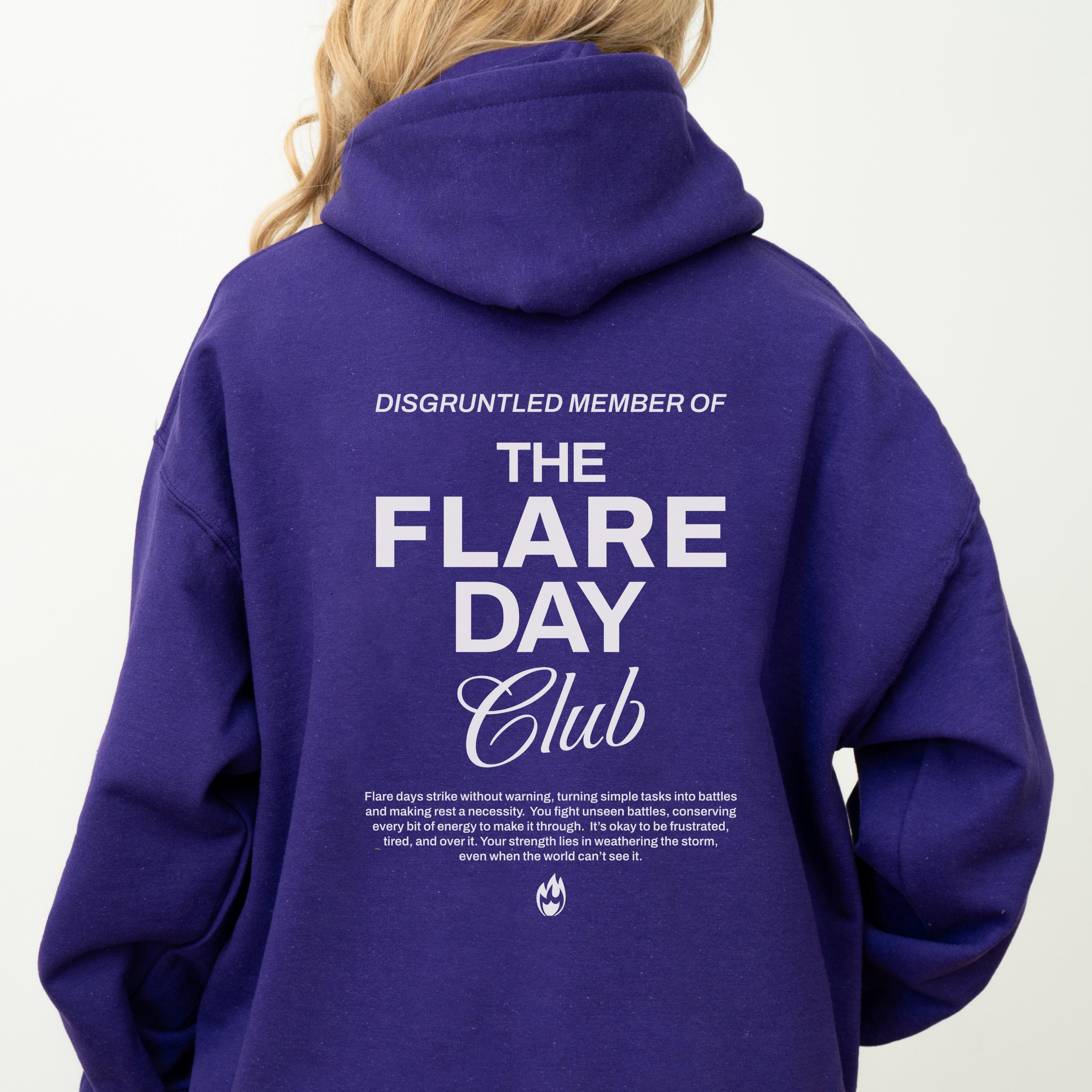 Flare Day Club Zip up Hoodie Chronic Illness Awareness Zipper 