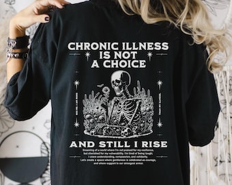 La enfermedad crónica no es una elección. Camiseta del Día de los Brotes. Víctima de mi cuerpo. Spoonie. Dolor crónico. Síndrome de Ehlers-Danlos. POTS. Hipertensión intracraneal idiopática (IIH). SED. Endometriosis.
