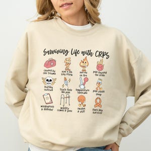 CRPS Awareness Sweatshirt - Surviving Life With CRPS Women&#39;s Shirt, Complex Regional Pain Syndrome, CRPS Warrior, Chronic Pain, Flare Up