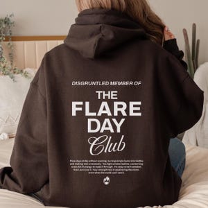 Bluza z kapturem Flare Day Club z motywem chronicznej choroby, prezent dla Spoonie, niewidoczna świadomość chorób, rzadka choroba, chroniczne zmęczenie