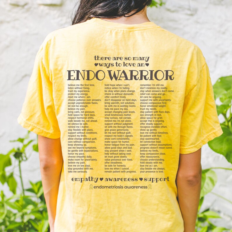 Ways To Love An Endo Warrior Shirt Endometriose Awareness Tshirt Endometriose Merch Shirt Niet alleen menstruatiepijn Endometriose geschenken Citrus