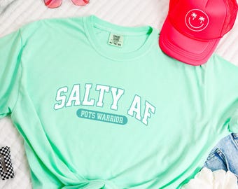 Sporty Salty AF POTS Warrior Shirt Postural Orthostatic Tachycardia Syndrome Tshirt Dysautonomia Awareness Gift For Spoonie Humor Tee