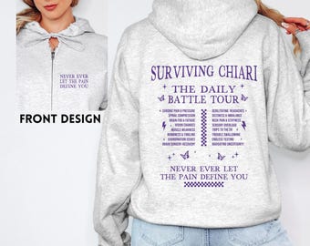 Surviving Chiari Tour Tour Zip Up Hoodie Chiari Malformation Gifts Chiari Awareness Zipper Hoodie Chiari Malformation Warrior Brain Surgery