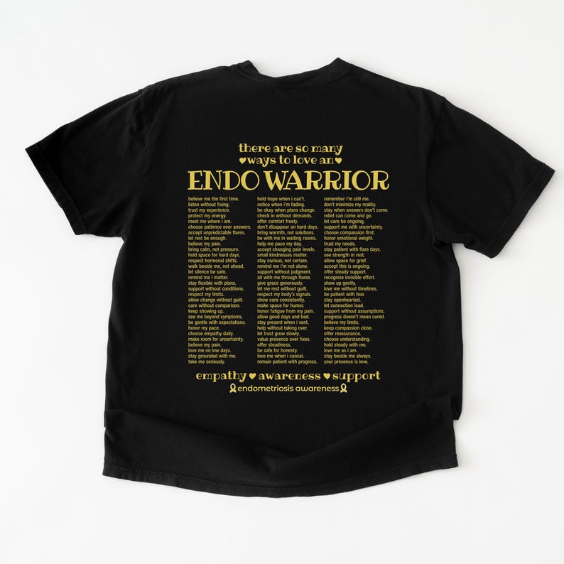 Ways To Love An Endo Warrior Shirt Endometriose Awareness Tshirt Endometriose Merch Shirt Niet alleen menstruatiepijn Endometriose geschenken Black