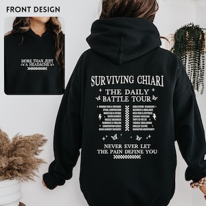 Överlevnads-Chiari-turnén Hoodie Chiari-missbildningsmedvetenhetströja Advocacy Clothing For Chronic Pain Warrior Brain Surgery Recovery Present