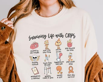 CRPS Awareness Shirt - Surviving Life With CRPS Women's Shirt, Complex Regional Pain Syndrome Tshirt, CRPS Warrior Tee Chronic Pain Flare Up