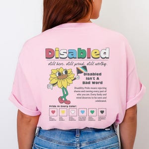 Disability Pride Flagge Shirt Disability Rechte Geschenk flach, stolze würdige Tshirt Sonnenblume versteckte Disability T-Shirt Chronische Krankheit Spoonie