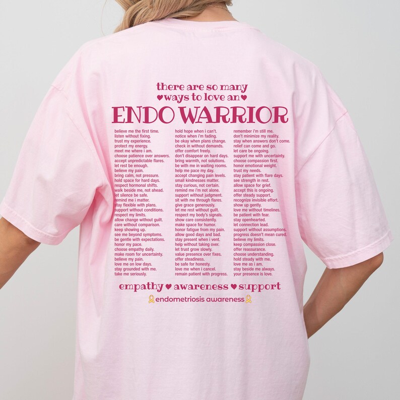 Ways To Love An Endo Warrior Shirt Endometriose Awareness Tshirt Endometriose Merch Shirt Niet alleen menstruatiepijn Endometriose geschenken Blossom